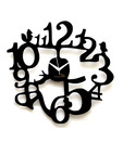Panache Black 1 To 12 With Birds Wall Clock