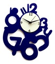 Panache Blue 3 To 12 Wall Clock