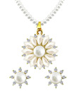 Shopperz Ville Pearl Sunflower Lavish Necklace Set