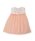 Isabelle Orange Sleeveless Frock For Kids