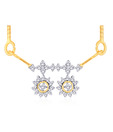 Asmi Diamond Studded Floral Gold Mangalsutra