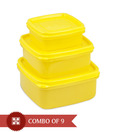 Nayasa Yellow Container Set of 3 with 3 Pcs each