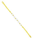 Jpearls Pretty Pearl & CZ Studded Bracelet