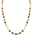 Mi Pearls Navratan Gold Chain