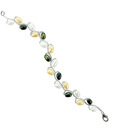 Jpearls Leaf Design Coloured Pearls Bracelet