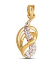 Sincere Contemporary Zirconia Gold Pendant