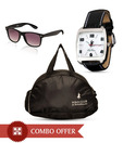 PCBC Stylish Watch, Sunglasses & Gym Bag Combo