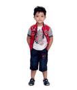 Jazzup Red & Blue Jamaican Suit For Kids