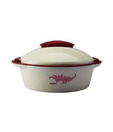 Milton Crisp Off-White & Maroon DLX Casserole
