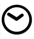 NeXtime Black Focus Wall Clock