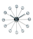 NeXtime Silver Plug Inn Wall Clock