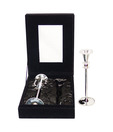 Plumeria Modern Candle Stand With Box - Set Of 2