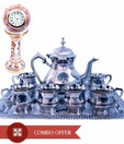 Little India Meenakari Royal Tea Set With Free Marble Clock
