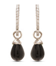 Ziveg Black Pearl Hanging Earrings
