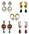 Kshitiz Jewels Five Fashionable Earrings Combo