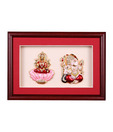 Forever Goddess Laxmi & Lord Ganesha Austrian Chaton Adorned Frame