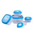 Princeware Fresh Vent Square Containers- Set Of 5 Pcs. (Blue)