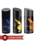 Playboy Men Deos Pack of 3(VIP, Malibu, Miami)-150 Ml Each