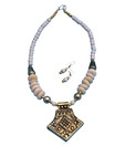 Kiya Vibrant White & Golden Necklace Set