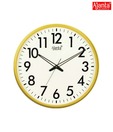 Ajanta White and Yellow Round Wall Clock