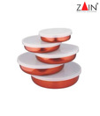 Zain Red Storage Set With Lids - 5 Pcs
