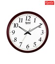 Ajanta White & Brown Round Wall Clock