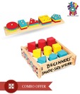 Skillofun Combo of Geo Sorting Board & Shape Size Sorter