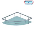 SG Frosted Glass Rack With Brass Fitting