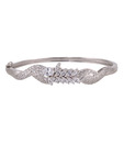 Shanti Silver Bangle Style Bracelet