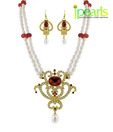 Jpearls 2 String Royal Pearl Necklace Set