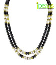 Jpearls Striking Black & White Pearl Necklace