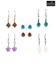 Piebee Combo Of 6 Genuine Gemstone Earrings