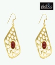 Piebee Golden Red Onyx Earrings