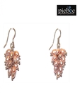Piebee Peach Pearl Bunch Earrings