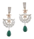 Styleos Peach & Green Blossom Earrings
