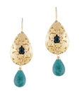 Styleos Green Treasure - Golden Earrings
