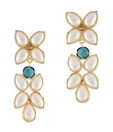 Styleos White Floral Line Earrings