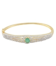Styleos CZ Green Burst Bangle