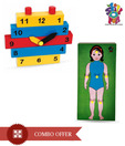Skillofun Construction Clock & Parts of Body Tray