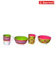 Superware Wicker Lambent 4Pc. Breakfast Melamine  Set