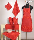 Swayam Orange Printed Kitchen Linen Set