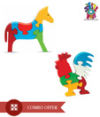 Skillofun Take Apart Puzzle- Rooster & Horse