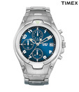 Timex Chrono Blue Dial Metal Strap Watch