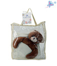 Keona Kidz Cream Baby Blanket With Teddy Motif