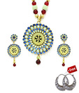 Indian Silver Gorgeous Gold Necklace Set