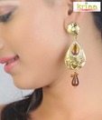 Kriaa Brown Drop Earrings