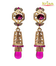 Kriaa Gorgeous Pink & Golden Earrings