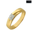 Unique Solitaire Four Diamonds Ring