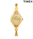 Timex Sleek Studded Gold Tone Watch