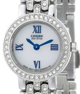 Citizen Eco-Drive Sleek White Round Dial Watch